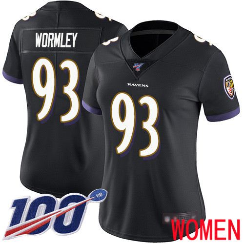 Baltimore Ravens Limited Black Women Chris Wormley Alternate Jersey NFL Football #93 100th Season Vapor Untouchable